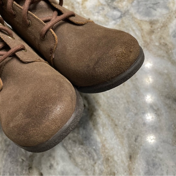 UGG Zea Brown Leather Wedge Boots Women's 9 - Picture 12 of 15